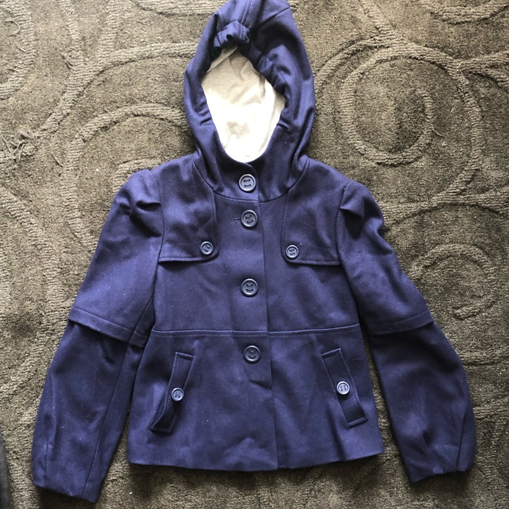 Elevenses blue coat from Anthropologie